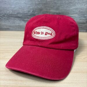 Wine Hat Cap Strap Back Womens Red Funny Wine is Good‎ Adjustable